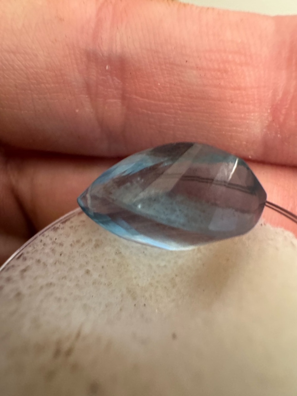 special cut DRILLED NATURAL fluorite gemstone in 
 jar-11.90CARATS in Hawaii